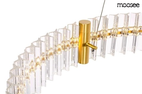 MOOSEE lampa wisząca SATURNUS 70 złota - LED, kryształ, stal szczotkowana MOOSEE lampa wisząca SATURNUS 70 złota - LED, kryształ, stal szczotkowana