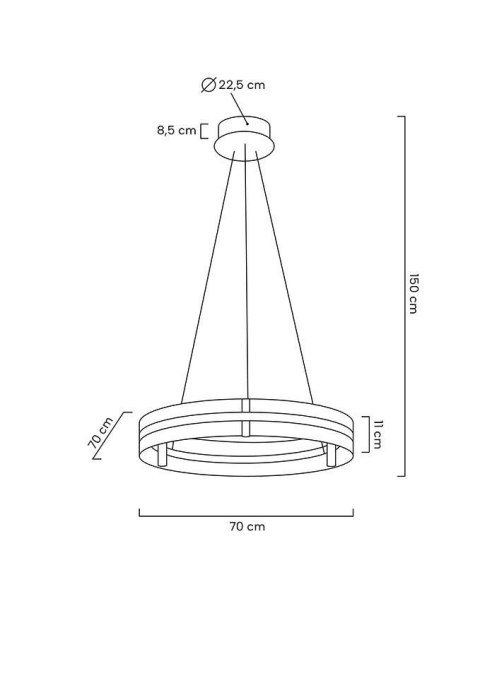 MOOSEE lampa wisząca SATURNUS 70 złota - LED, kryształ, stal szczotkowana MOOSEE lampa wisząca SATURNUS 70 złota - LED, kryształ, stal szczotkowana