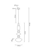 MOOSEE lampa wisząca VASO złota MOOSEE lampa wisząca VASO złota