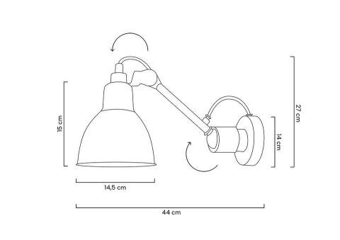 MOOSEE lampa ścienna FRANK czarna MOOSEE lampa ścienna FRANK czarna