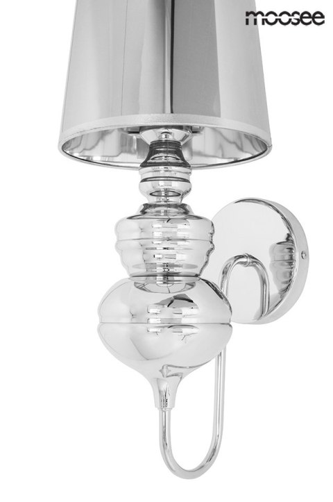 MOOSEE lampa ścienna QUEEN 20 srebrna MOOSEE lampa ścienna QUEEN 20 srebrna