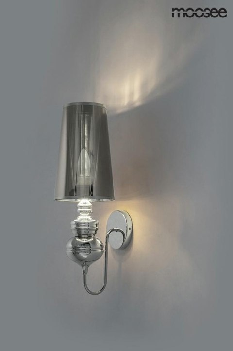 MOOSEE lampa ścienna QUEEN 20 srebrna MOOSEE lampa ścienna QUEEN 20 srebrna