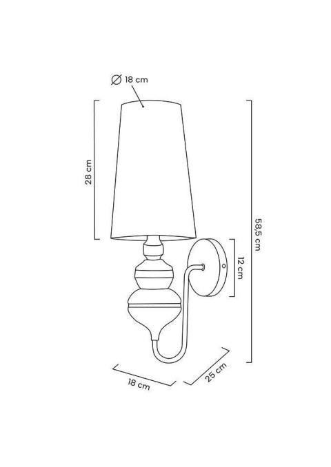 MOOSEE lampa ścienna QUEEN 20 srebrna MOOSEE lampa ścienna QUEEN 20 srebrna