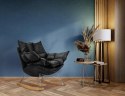 Fotel bujany SWING VELVET czarny