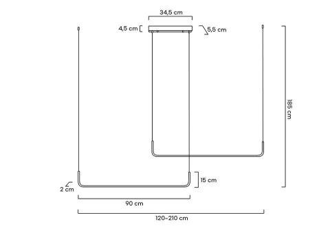 MOOSEE lampa wisząca SHAPE DUO 120 czarna MOOSEE lampa wisząca SHAPE DUO 120 czarna