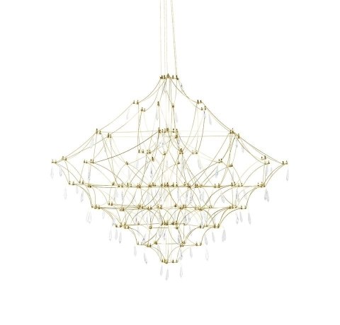 Lampa wisząca CONSTELATION 77 GOLD - LED, stal szczotkowana