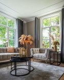 RICHMOND fotel HUXLEY KHAKI - welur, szczotkowane złoto RICHMOND fotel HUXLEY KHAKI - welur, szczotkowane złoto