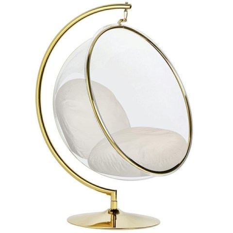 Fotel BUBBLE STAND GOLD VELVET poduszka beżowa Fotel BUBBLE STAND GOLD VELVET poduszka beżowa