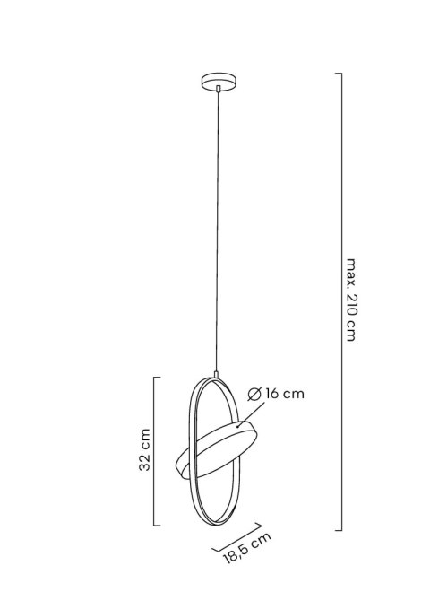 MOOSEE lampa wisząca SPINNER 19 złota MOOSEE lampa wisząca SPINNER 19 złota