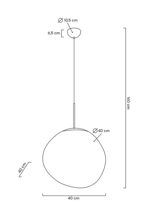 MOOSEE lampa wisząca FUSION 40 miedziana - akryl MOOSEE lampa wisząca FUSION 40 miedziana - akryl