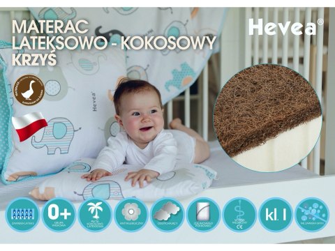 Materac lateksowo-kokosowy Hevea Krzyś 140x70 (Aegis Natural Care) Materac lateksowo-kokosowy Hevea Krzyś 140x70 (Aegis Natural Care)