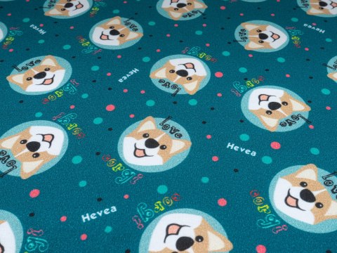 Prześcieradło Hevea Milusie 160x70 (Corgi szare) Prześcieradło Hevea Milusie 160x70 (Corgi szare)