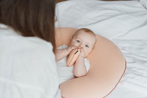 POOFI Pokrowiec na poduszkę do karmienia Organic kolor: morela POOFI Pokrowiec na poduszkę do karmienia Organic kolor: morela