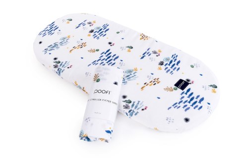 POOFI Prześcieradło do wózka Muslin kolor: wieloryby POOFI Prześcieradło do wózka Muslin kolor: wieloryby