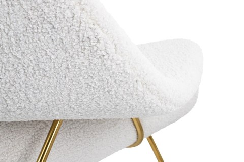 Fotel COZY TEDDY biały z podnóżkiem Fotel COZY TEDDY biały z podnóżkiem