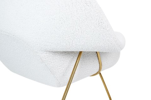 Fotel COZY TEDDY biały z podnóżkiem Fotel COZY TEDDY biały z podnóżkiem