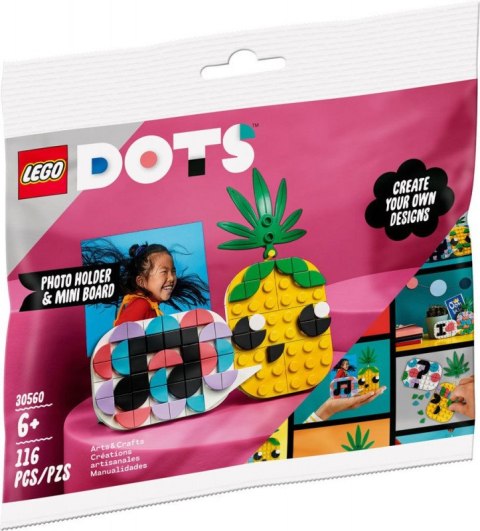 LEGO Klocki DOTS 30560 Ananas ramka na zdjęcie i miniaturowa tablica