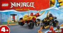 LEGO Klocki Ninjago 71789 Bitwa samochodowo-motocyklowa między Kaiem a Rasem