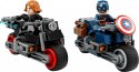 LEGO Klocki Super Heroes 76260 Marvel Motocykle Czarnej Wdowy i Kapitana Ameryki