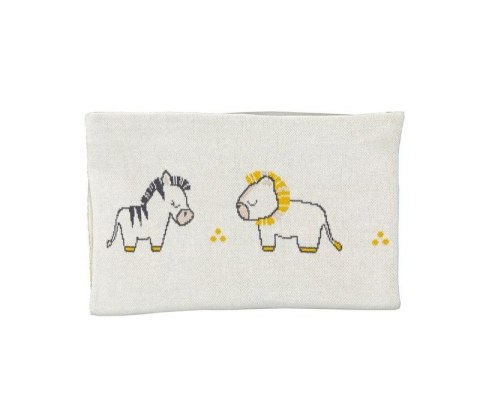 Dzianinowy koc PLUCHE ET POMPON Sauthon