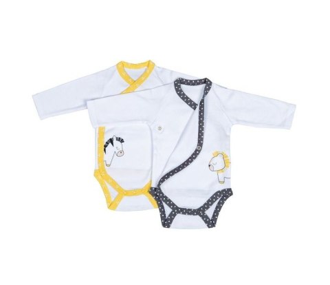 Zestaw 2 Body szaro-żółte 3 Miesiące PLUCHE ET POMPON Sauthon Zestaw 2 Body szaro-żółte 3 Miesiące PLUCHE ET POMPON Sauthon