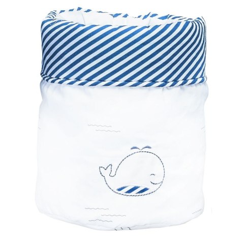 Zestaw 3 koszyczków z tkaniny BLUE BALEINE Sauthon Zestaw 3 koszyczków z tkaniny BLUE BALEINE Sauthon