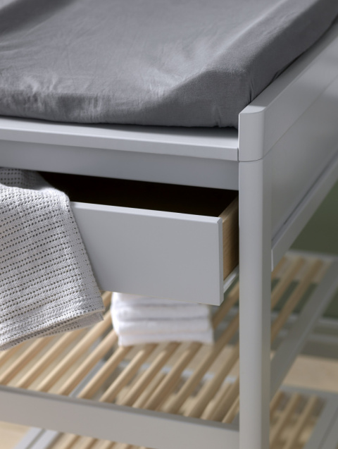 Przewijak wolnostojący LUKAS DUO soft grey/natural wax Troll Nursery Przewijak wolnostojący LUKAS DUO soft grey/natural wax Troll Nursery