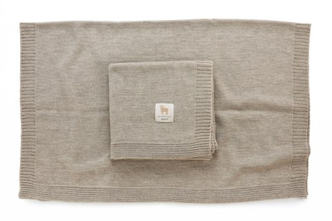 POOFI Kocyk Merino Kyoto kolor: piaskowy POOFI Kocyk Merino Kyoto kolor: piaskowy