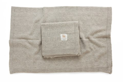 POOFI Kocyk Merino Narwik kolor: piaskowy POOFI Kocyk Merino Narwik kolor: piaskowy